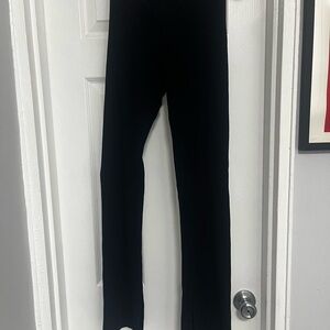 H&M DIVIDED BLACK SPLIT HEM LEGGINGS NEVER WORN